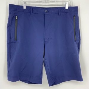 Roundtree & Yorke Performance Work Play Golf Shorts Navy Blue Size 38